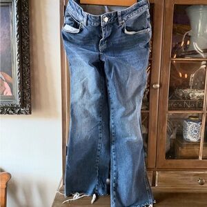 Free People Medium Blue Wide Leg Jeans